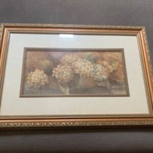 Framed and Matted Hydrangeas